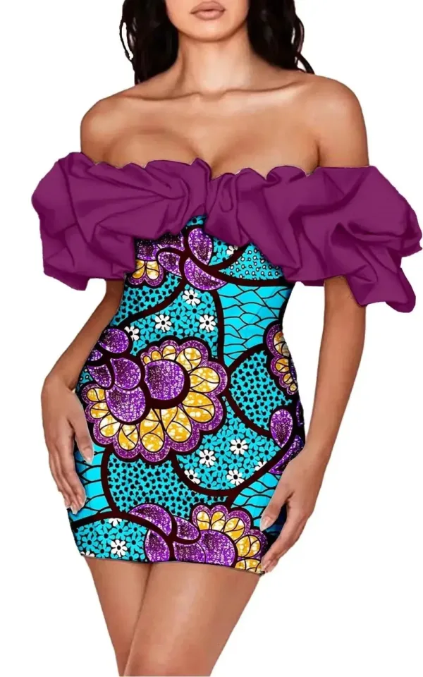 Robe Africaine Courte à Manches