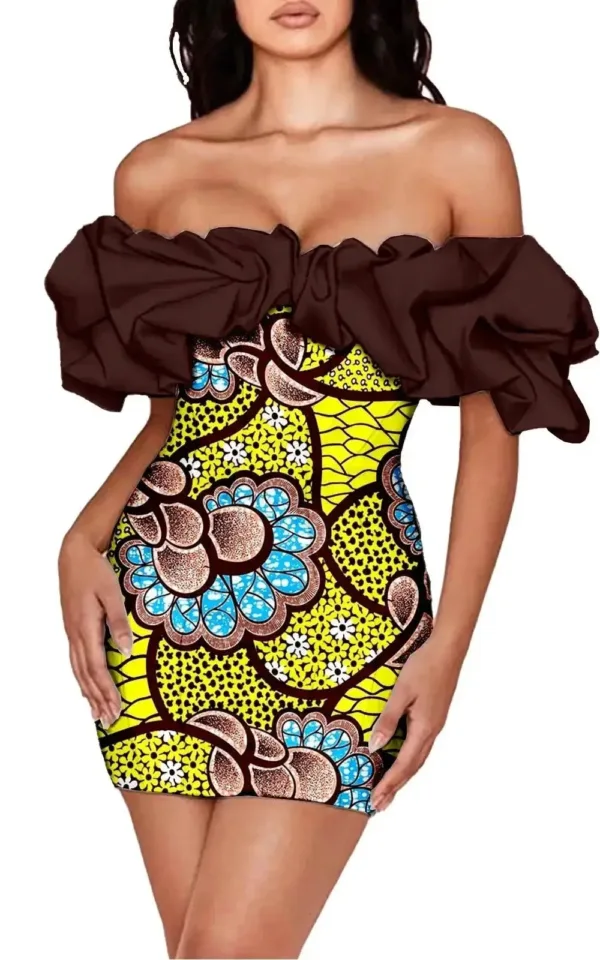 Robe Africaine à Imprimés Vibrants