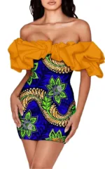 Robe Africaine Courte pour Événements