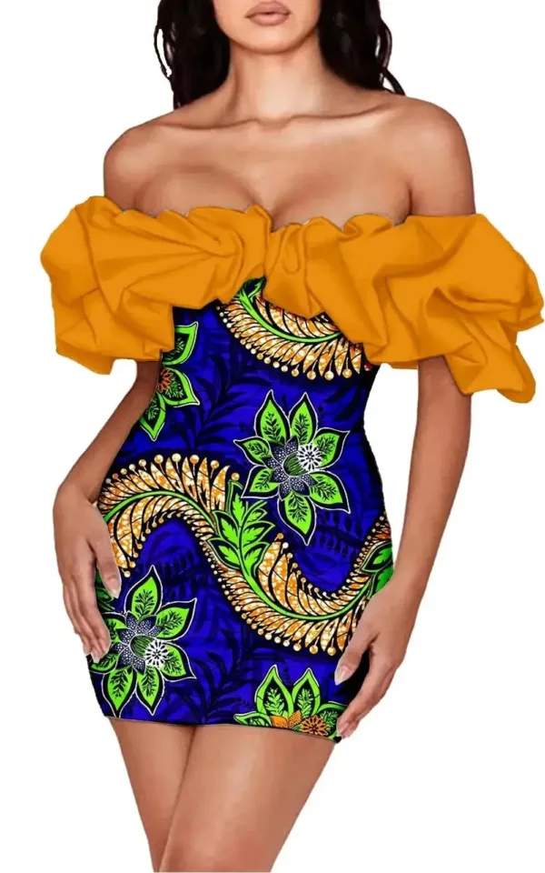Robe Africaine Courte pour Événements