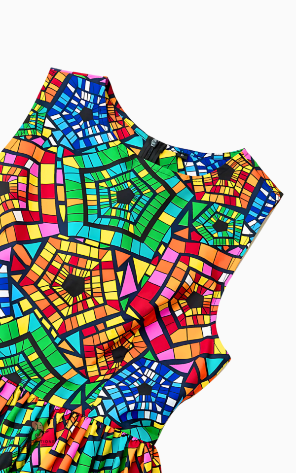 Robe femme à manches courtes, style africain