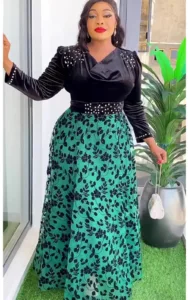Robe africaine en velours, élégante et féminine
