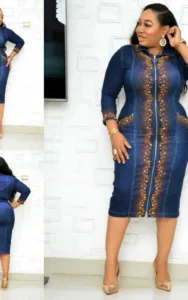 Robe africaine chic adaptée aux silhouettes généreuses