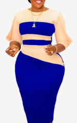 Robe de soirée féminine inspirée des motifs africains