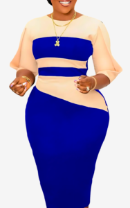 Robe de soirée féminine inspirée des motifs africains