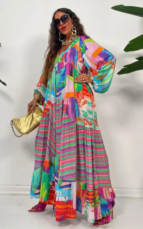 Robe estivale femme avec design africain