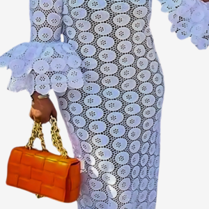 Robe en dentelle élégante, style africain féminin