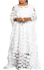 Robe Africaine Fleur en Mousseline de Soie