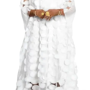 Robe Africaine Fleur en Mousseline de Soie