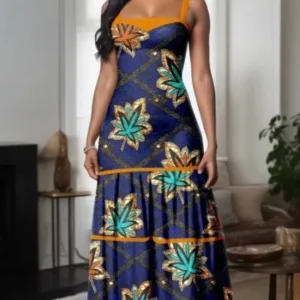 Robe africaine femme en couleur vibrante