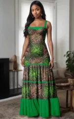 Robe en pagne avec motifs traditionnels