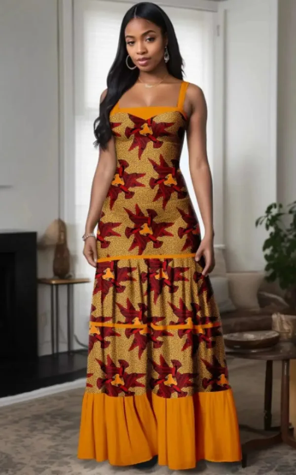 Robe en pagne pour occasions spéciales