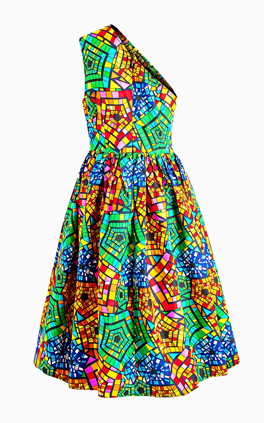 Robe Africaine Épaule Dénudée pour femme