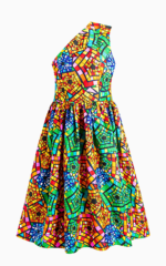 Robe femme à l'épaule dénudée, style africain
