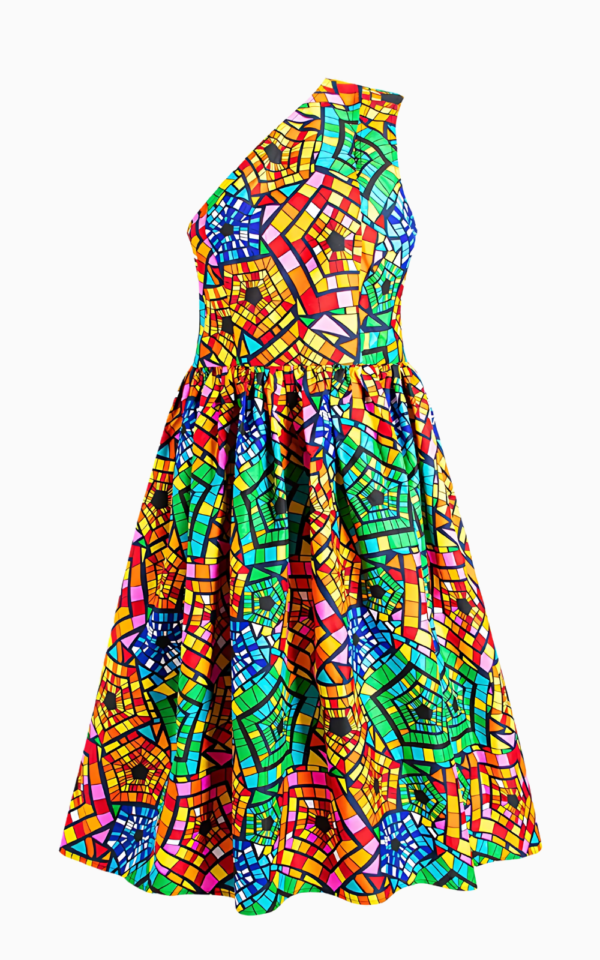 Robe femme à l'épaule dénudée, style africain