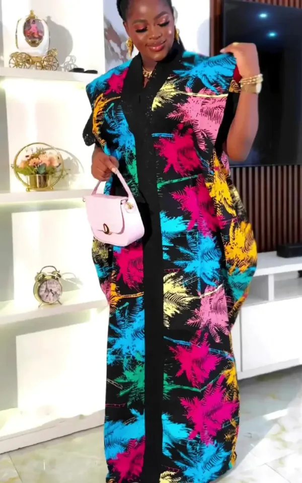 Robe africaine colorée avec motifs traditionnels