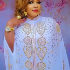 Robe Africaine 2 Pièces en Mousseline pour Femme