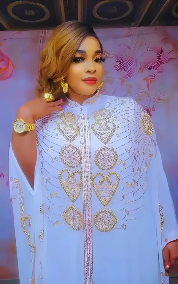 robe-africaine-femme-2-pieces-en-mousseline-1 Robe Africaine 2 Pièces en Mousseline pour Femme
