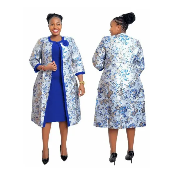 Robe femme florale 2 pièces, style africain