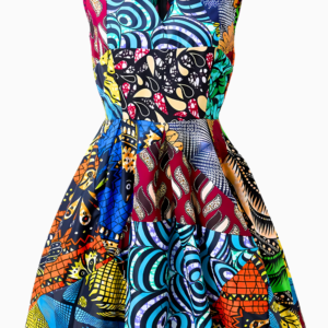 Robe Africaine Femme 2025 en tissu coloré et élégant