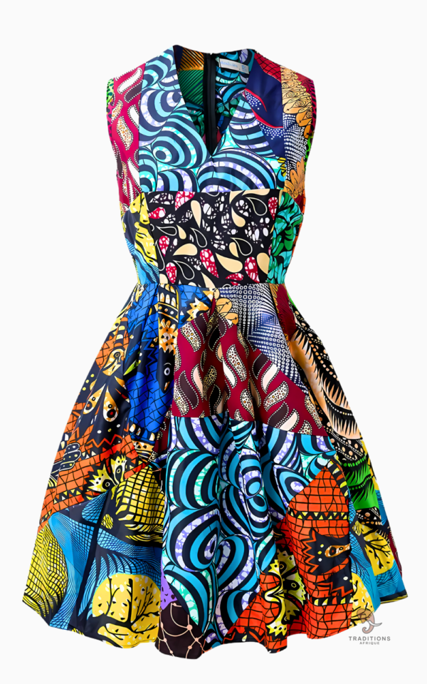 robe-africaine-femme-2025-1 Robe Africaine Femme 2025 en tissu coloré et élégant