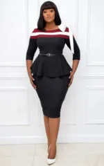 Robe Femme stylée aux motifs africains colorés