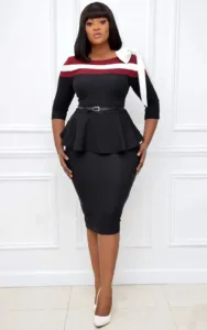 Robe Femme stylée aux motifs africains colorés