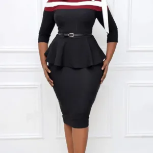 Robe Femme stylée aux motifs africains colorés