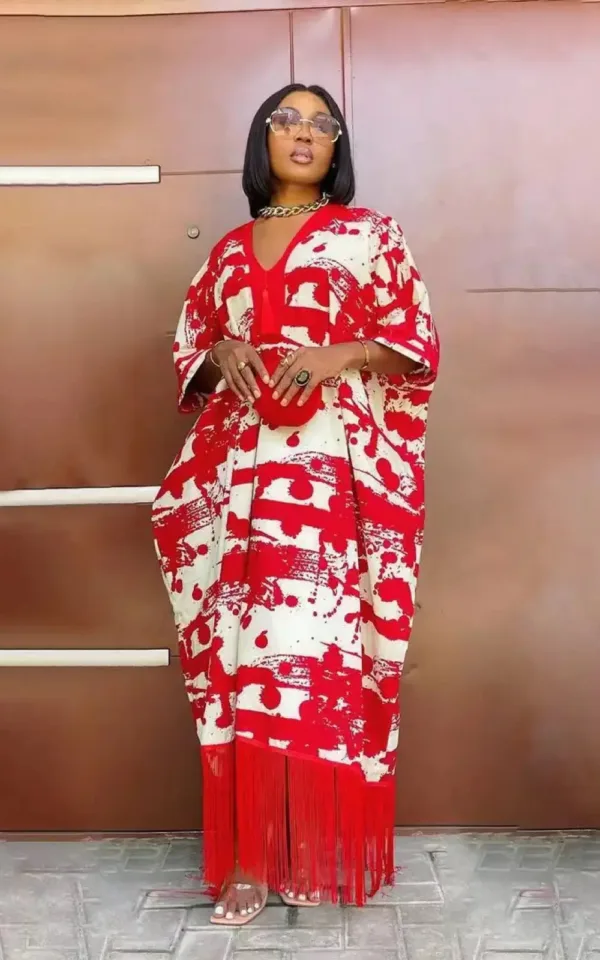 Style africain chic, robe femme à motifs vibrants