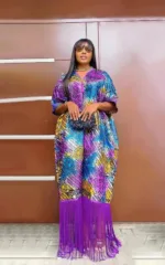 Robe folklorique africaine, design unique pour femme