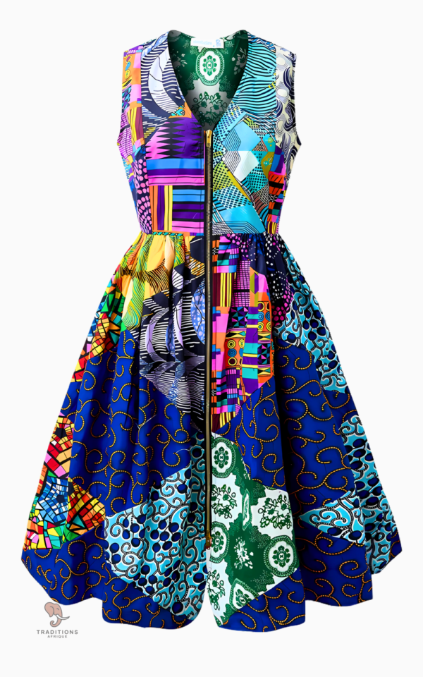 robe-africaine-femme-ete-1 Robe Africaine Été Femme aux motifs vibrants