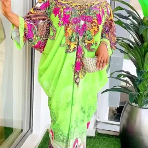Robe femme aux motifs africains, couleurs vives
