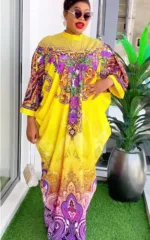 Robe colorée femme, motifs culturels africains