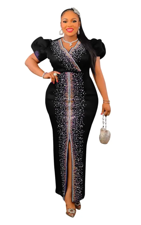 Robe traditionnelle africaine courte, idéale pour l'été