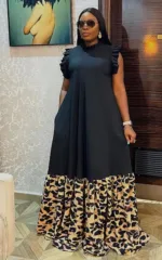 Robe NOIRE style africain unique