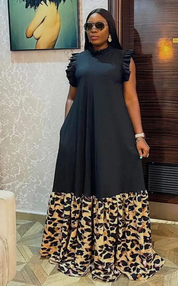 Robe NOIRE style africain unique