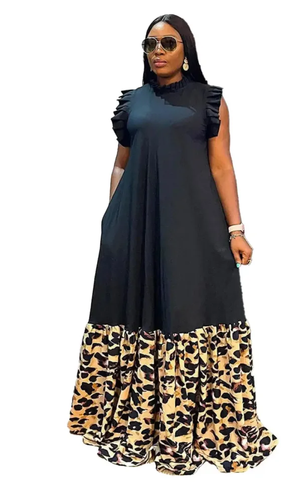 Robe à imprimé léopard pour femmes