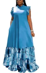 Vêtements africains : robe léopard noire