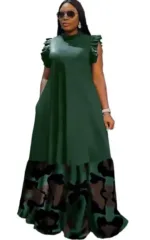 Robe chic femme en tissu africain léopard