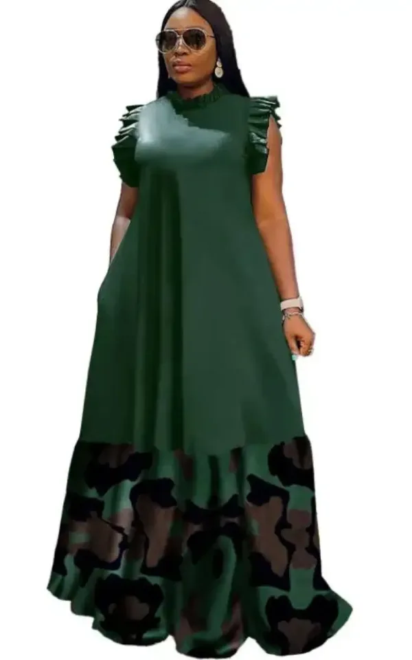 Robe chic femme en tissu africain léopard