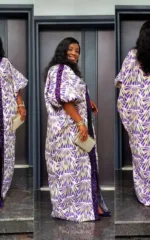 Mode élégante : robe africaine ocre pour femme