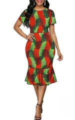 Robe femme avec style traditionnel africain