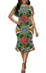 Robe africaine à motifs pour femmes