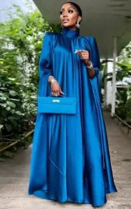 Robe unie pour style africain féminin