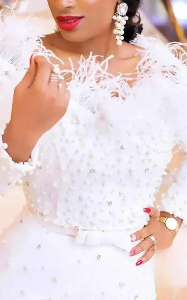 Style élégant en robe blanche africaine