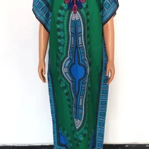 Robe Dashiki Imprimé Africaine pour Femme