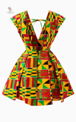 Robe Kente femme, stylée et colorée, inspirée de l'Afrique