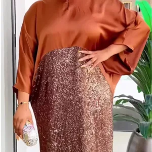 Robe africaine à sequin, style chic et coloré
