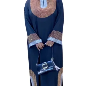 Robe longue en lycra aux motifs africains vibrants