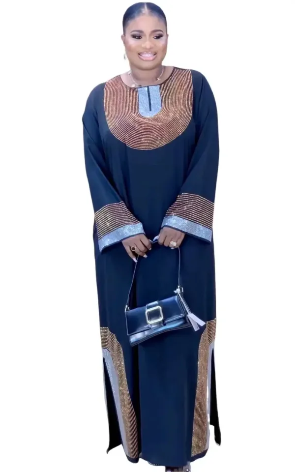 Robe longue en lycra aux motifs africains vibrants